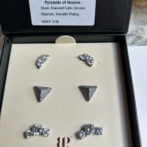 Silver Earrings Set